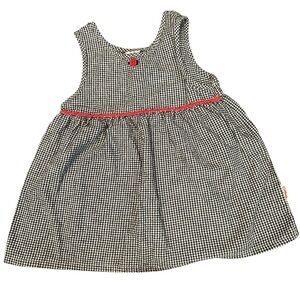 Carter's Black and White Checkered Dress with Red Accent